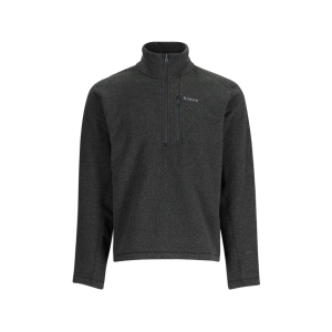 Simms Men's Rivershed Half Zip Shirt Black Heather 2XL - Simms