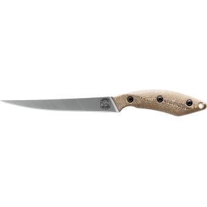 White River Knives Fillet Knife 6" Trailing Point CPM S35VN Stonewashed Blade Richlite Handle Maple/Black - White River Knives