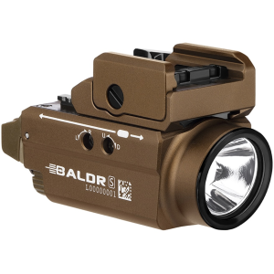 Olight Baldr S Weapon Light with Green Laser for Picatinny Rail Desert Tan - Olight