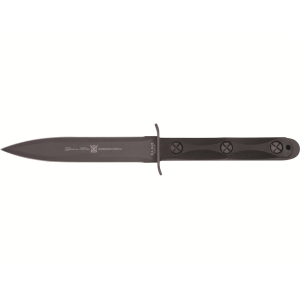 KA-BAR Ek Model 4 Fixed Blade Knife 6.625" Spear Point 1095 Cro-Van Parkerized Blade Glass Filled Nylon Handle Black