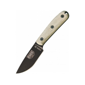 ESEE Knives ESEE 3HMK Fixed Blade Knife 4.125" Drop Point 1095 Black Blade Micarta Handle Tan - Esee Knives