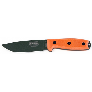 ESEE Knives ESEE-4 Fixed Blade Knife 4.5" Drop Point 1095 Olive Drab Blade Micarta Handle Orange - Esee Knives