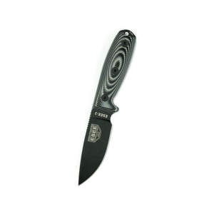 ESEE Knives ESEE-3 3D Fixed Blade Knife 3.38" Drop Point 1095 Black Blade G-10 Handle Black/Gray - Esee Knives