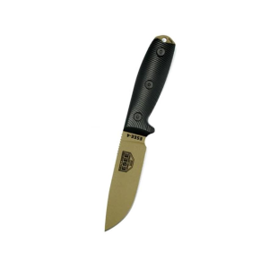 ESEE Knives ESEE-4 3D Fixed Blade Knife 4.1" Drop Point 1095 Dark Earth Blade G-10 Handle Black - Esee Knives