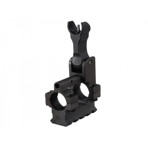 Yankee Hill Machine Gas Block with Flip-Up Hooded Front Sight & Bottom Rail Bolt-On Mount AR-15, LR-308 Standard Barrel .750" Inside Diameter Steel Matte - Yankee Hill