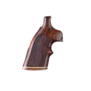 Hogue Fancy Hardwood Grips with Accent Stripe and Top Finger Groove Colt Python Checkered Cocobolo - Hogue