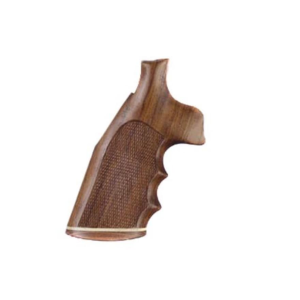 Hogue Fancy Hardwood Grips with Accent Stripe, Finger Grooves and Contrasting Butt Cap for Colt Python Checkered Rosewood - Hogue