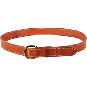 El Paso Saddlery #20 Dress Belt 1-1/2" Brass Buckle Leather Russet Brown 42" - El Paso Saddlery