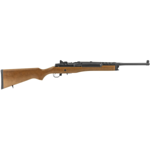Ruger Mini-14 Ranch Semi Automatic Rifle 5.56x45mm NATO 18.5" Blued Barrel Matte Black Frame Hardwood Field Stock