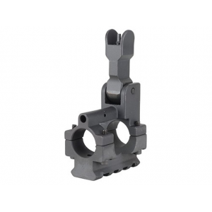 Yankee Hill Machine Gas Block with Flip-Up Front Sight & Bottom Rail Bolt-On Mount AR-15, LR-308 Standard Barrel .750" Inside Diameter Steel Matte - Yankee Hill