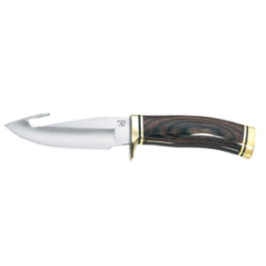 Buck Knives 191 Zipper Fixed Blade Knife 4.125" Drop Point with Gut Hook 420HC Satin Blade Wood Handle - Buck Knives
