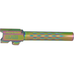 Faxon Match Series Barrel for Glock 17 Gen 1-4 9mm Luger 1 in 10" Twist Flame Fluted Stainless Steel Chameleon PVD - Faxon