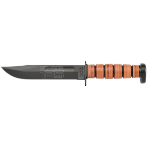 KA-BAR Dog's Head 125th Anniversary Fixed Blade Knife 7" Clip Point 1095 Cro-Van Black Blade Ultramid Handle Black - Ka-Bar