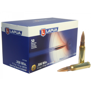 ua 308 Winchester 175 Grain Lapua Scenar-L Jacketed Hollow Point Box Of 50 Ammo