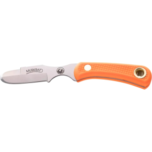 Knives of Alaska Muskrat Fixed Blade Knife 2.25" Caping CPM S30V Bead Blasted Blade SureGrip Handle Orange - Knives Of Alaska