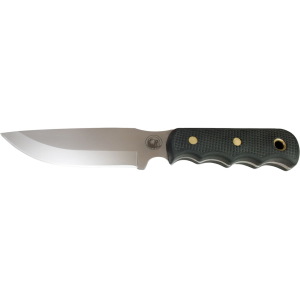 Knives of Alaska Bush Camp Fixed Blade Knife 6" Drop Point D2 Bead Blasted Blade SureGrip Handle Black - Knives Of Alaska