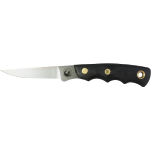 Knives of Alaska Jaeger Boning Fixed Blade Knife 3.5" Drop Point D2 Bead Blasted Blade SureGrip Handle Black - Knives Of Alaska