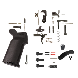 AR-STONER Deluxe Lower Parts Kit with Magpul Magazine Release Button, Trigger Guard and MOE K2+ Grip Black