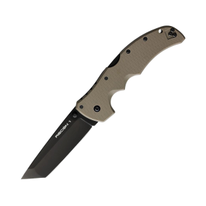 Cold Steel Recon 1 Pocket Knife 4" Tanto Point CPM S35VN Black DLC Blade G-10 Handle Dark Earth - Cold Steel