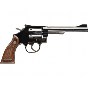 SMITH & Wesson Model 17 Classic 22 Long Rifle Revolver 6" Blued Barrel 6 Round Wood Grip