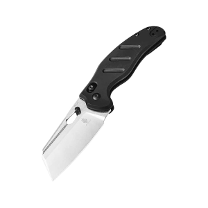 Kizer Sheepdog Pocket Knife 3.15" Sheepsfoot 154CM Satin Blade Aluminum Handle Black - Kizer