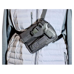 DeSantis Gunhide Yukon Chest Holster Left Hand Large Frame Semi Automatic Nylon Black - Desantis Gunhide