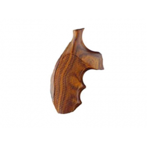 Hogue Fancy Hardwood Grips with Finger Grooves S&W J-Frame Round Butt Checkered Cocobolo - Hogue