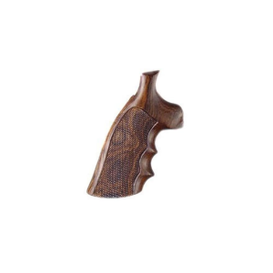 Hogue Fancy Hardwood Conversion Grips with Finger Grooves for S&W K, L-Frame Round to Square Butt Checkered Cocobolo - Hogue