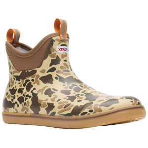 XtraTuf Sport Deck Boots Rubber Basic Duck Camo/Indian Tan/Bison Men's 12 D