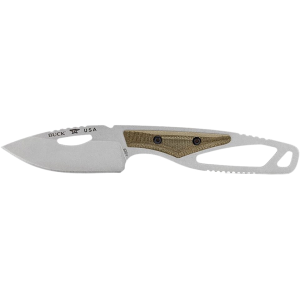 Buck Knives PakLite Hide Pro Fixed Blade Knife 2.75" Drop Point CPM S35VN Stonewashed Blade Micarta Handle Green