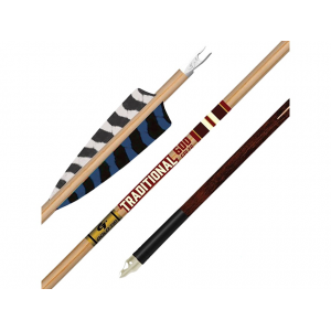 Gold Tip Traditional Classic XT 400 Carbon Arrow 4" Feathers 6PK - Gold Tip