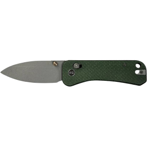 WE Knife Banter 2 Pocket Knife 2.87" Drop Point CPM S35VN Stonewashed Blade Canvas Micarta Handle Green - We Knife