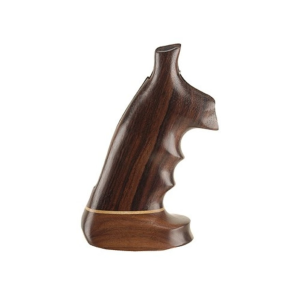 Hogue Fancy Hardwood Grips with Accent Stripe, Finger Grooves and Contrasting Butt Cap for S&W N-Frame Square Butt Oversize Rosewood - Hogue