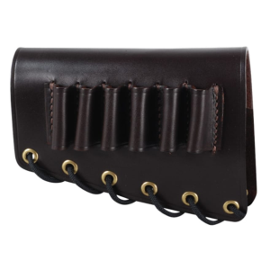 Galco Butt Cuff Stock Rifle Ammo Holder Left Hand 45-70 Government 5-Round Leather Dark Havana - Galco