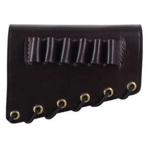 Galco Butt Cuff Stock Rifle Ammo Holder Right Hand 44 Special, 44 Remington Magnum, 45 Long Colt Rifle 5-Round Leather Dark Havana - Galco