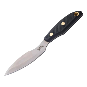 Knives of Alaska Yukon #2 Fixed Blade Knife 3.95" Elliptical D2 Bead Blasted Blade SureGrip Handle Black - Knives Of Alaska