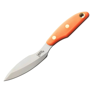 Knives of Alaska Yukon #2 Fixed Blade Knife 3.95" Elliptical D2 Bead Blasted Blade SureGrip Handle Orange - Knives Of Alaska