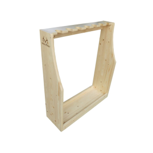 Rush Creek Creations Realtree 7 Gun Free Standing Floor Wooden Gun Rack Solid Pine - Rush Creek Creations