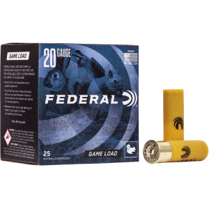 Federal Game Load 20 Gauge Ammo 2-3/4" #6 Lead Shot 7/8 oz Case of 250 (10 Boxes of 25) - Federal Premium