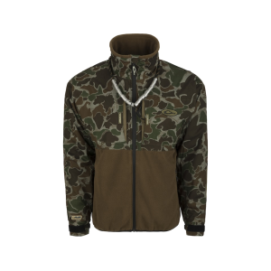 Drake Men's Guardian Flex Fleece Eqwader Full Zip Jacket Old School Green 2XL - Drake