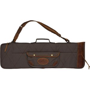 Browning Lona Takedown Flexible Shotgun Case Canvas/Leather Flint/Brown - Browning
