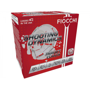 Fiocchi Shooting Dynamics 20 Gauge Ammo 2-3/4" #7-1/2 Lead Shot 7/8 oz Case of 250 (10 Boxes of 25) - Fiocchi