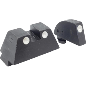 Meprolight Tru-Dot Suppressor Height Sight Set for Glock 17, 17L, 19, 22, 23, 24, 25, 26, 27, 28, 31, 32, 33, 34, 35, 37, 38 Steel Blue Tritium Green Front Green Rear