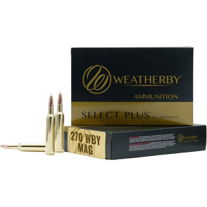 Weatherby Select Plus 270 Weatherby Magnum Ammo 130 Grain Barnes Tipped Triple-Shock X Polymer Tip Lead Free Box of 20
