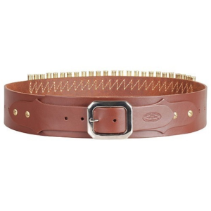 Hunter Adjustable Cartridge Belt 357, 38 Caliber Leather Antique Brown - Hunter