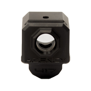Agency Arms 417 Single Port Compensator for Glock 17, 19, 34 Gen 3 9mm 1/2"-28 Thread Aluminum Black - Agency Arms