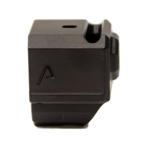 Agency Arms 417 Single Port Compensator for Glock 43 9mm 1/2"-28 Thread Aluminum Black - Agency Arms