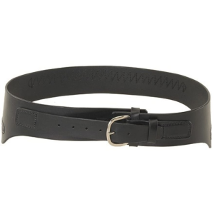 Triple K 111 Conquistador Double Holster Drop-Loop Cartridge Gun Belt 45 Caliber Leather Black Large 38" to 43"