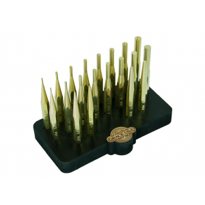 Grace USA 20-Piece Brass Punch Set with Bench Block - Grace