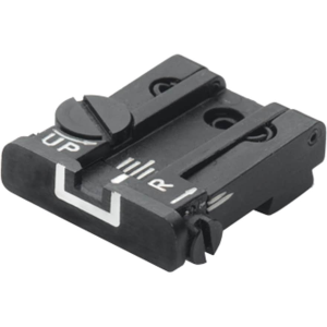 LPA TPU Adjustable Rear Sight for Glock 17, 19, 22, 23, 34, 35 Steel White Outline - Lpa Sights